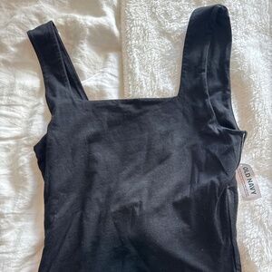 Black Squareneck Bodysuiy